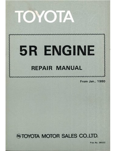 1980 TOYOTA CROWN | DYNA | STOUT | TOYOACE (5R) MOTOR WERKPLAATSHANDBOEK ENGELS