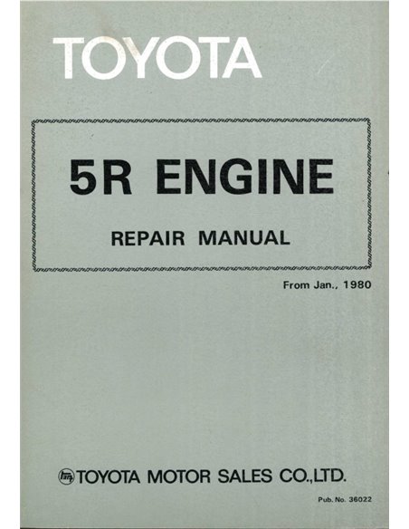 1980 TOYOTA CROWN | DYNA | STOUT | TOYOACE (5R) MOTOR WERKPLAATSHANDBOEK ENGELS