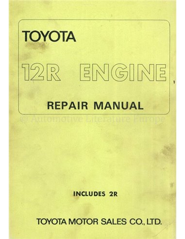 1971 TOYOTA MOTOR WERKPLAATSHANDBOEK ENGELS