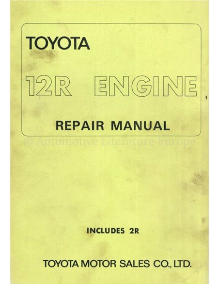 1971 TOYOTA ENGINE WORKSHOP MANUAL ENGLISH