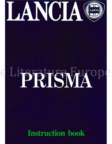 1984 LANCIA PRISMA INSTRUCTIEBOEKJE ENGELS