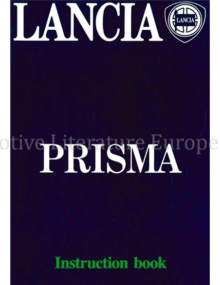1984 LANCIA PRISMA OWNERS MANUAL ENGLISH
