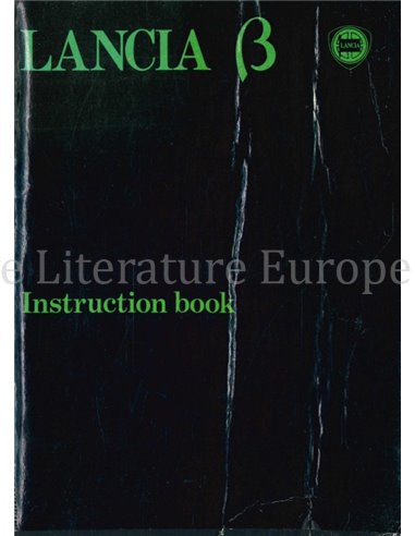 1980 LANCIA BETA OWNERS MANUAL ENGLISH