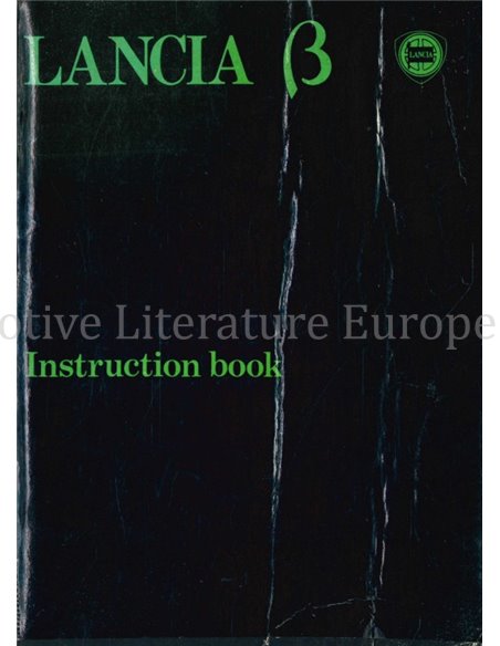 1980 LANCIA BETA INSTRUCTIEBOEKJE ENGELS