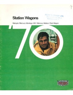 1970 MERCURY STATION WAGONS PROGRAMMA BROCHURE ENGELS (USA)