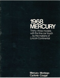 1968 MERCURY PROGRAMM PROSPEKT ENGLISCH (USA)