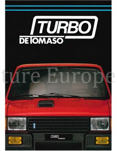 1986 INNOCENTI DE TOMASO TURBO BROCHURE ITALIAANS