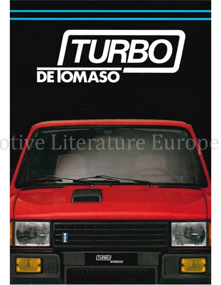 1986 INNOCENTI DE TOMASO TURBO PROSPEKT ITALIËNISCH