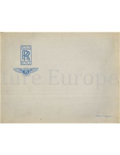 1968 ROLLS ROYCE | BENTLEY PROGRAMMA BROCHURE FRANS