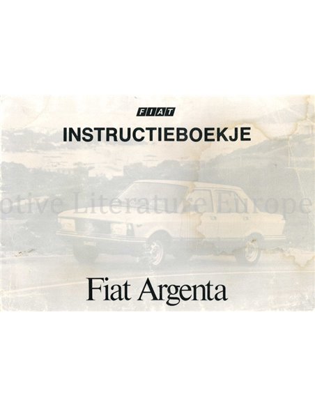 1983 FIAT ARGENTA INSTRUCTIEBOEKJE NEDERLANDS