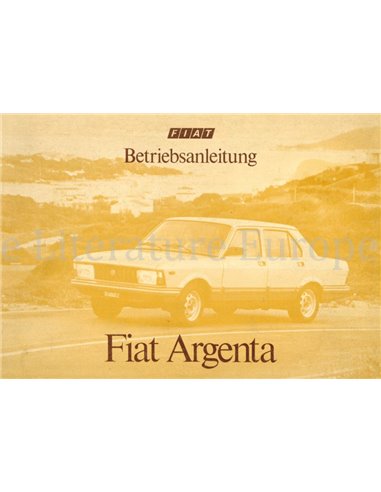 1981 FIAT ARGENTA INSTRUCTIEBOEKJE DUITS