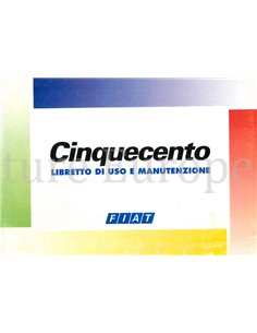 1997 FIAT CINQUECENTO INSTRUCTIEBOEKJE ITALIAANS