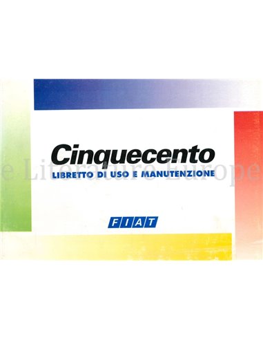 1997 FIAT CINQUECENTO BETRIEBSANLEITUNG ITALIËNISCH