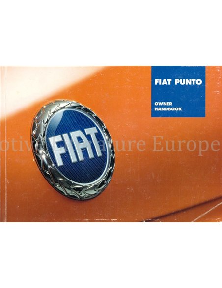 2003 FIAT PUNTO BETRIEBSANLEITUNG ENGLISCH