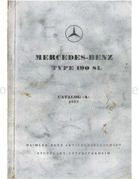 1955 MERCEDES BENZ 190 SL ERSATZTEILKATALOG DEUTSCH