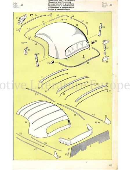 1955 MERCEDES BENZ 190 SL ERSATZTEILKATALOG DEUTSCH