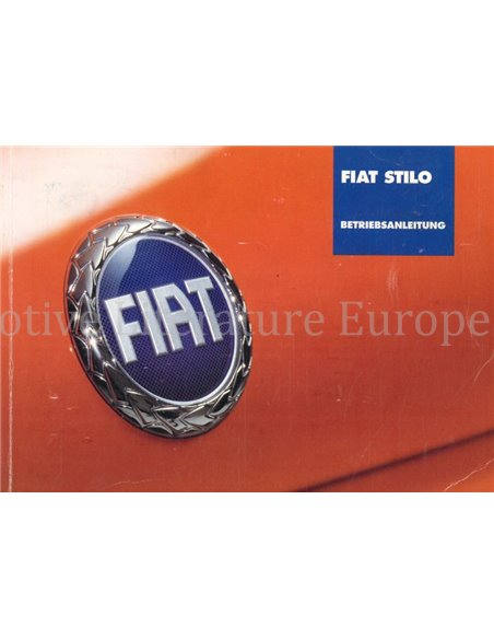 2002 FIAT STILO INSTRUCTIEBOEKJE DUITS