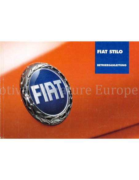 2003 FIAT STILO INSTRUCTIEBOEKJE DUITS