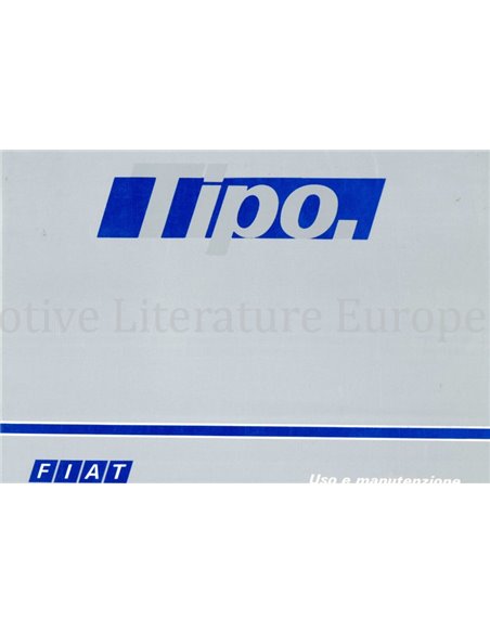 1990 FIAT TIPO OWNER'S MANUAL ITALIAN