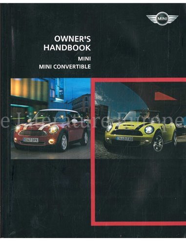 2009 MINI | CABRIO BETRIEBSANLEITUNG ENGLISCH
