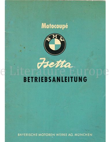 1956 BMW ISETTA BETRIEBSANLEITUNG DEUTSCH