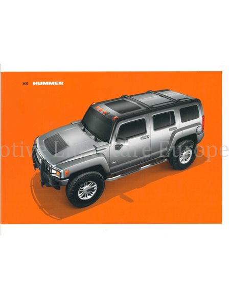 2005 HUMMER H3 BROCHURE NEDERLANDS