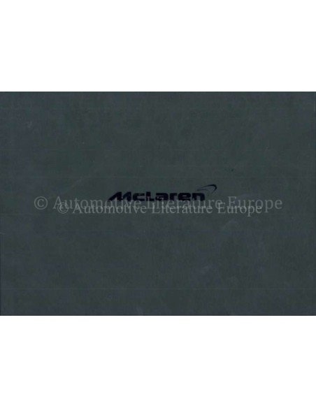 2011 MCLAREN MP4-12C HARDCOVER INSTRUCTIEBOEKJE DUITS