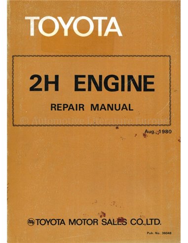 1980 TOYOTA LAND CRUISER MOTOR WERKPLAATSHANDBOEK ENGELS