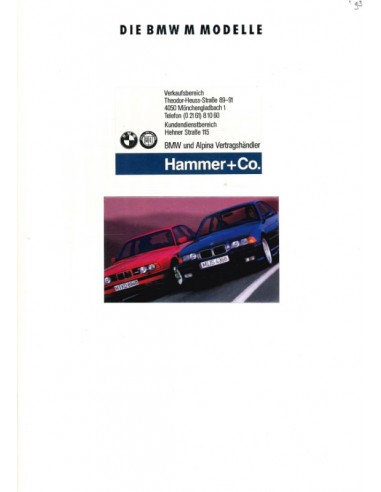 1993 BMW M PROGRAMM PROSPEKT DEUTSCH
