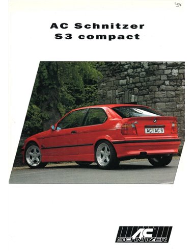 1994 BMW AC SCHNITZER S3 COMPACT BROCHURE DUITS