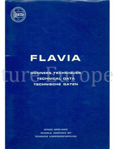 1972 LANCIA FLAVIA TECHNICAL DATA MULTI