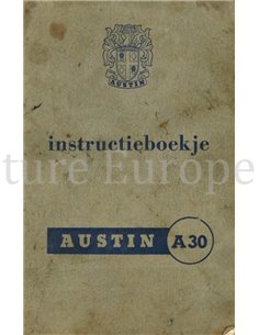 1954 AUSTIN A30 OWNERS MANUAL DUTCH