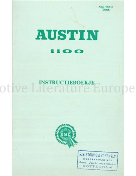 1965 AUSTIN 1100 INSTRUCTIEBOEKJE NEDERLANDS