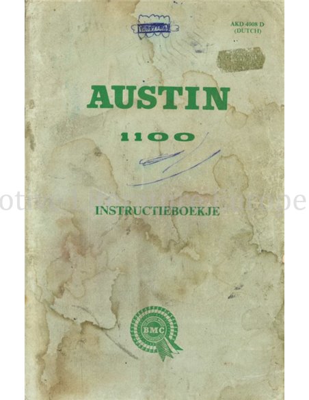 1965 AUSTIN 1100 BEDIENUNGSANLEITUNG NIEDERLÄNDISCH