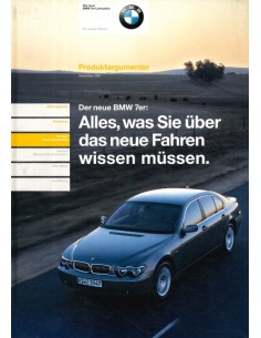 2002 BMW 7 SERIES PRODUCT SELLING POINTS BROCHURE GERMAN
