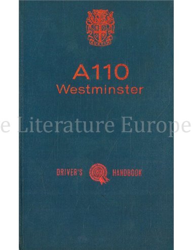 1969 AUSTIN A 110 WESTMINSTER OWNERS MANUAL ENGLISH
