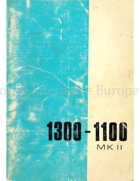 1970 AUSTIN-MORRIS 1100 | 1300 MK II OWNERS MANUAL DUTCH