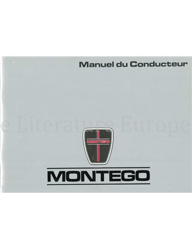 1989 AUSTIN MONTEGO BEDIENUNGSANLEITUNG FRANZÖSISCH