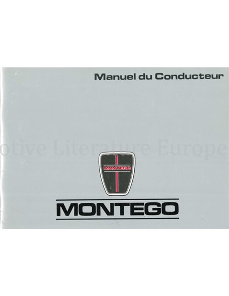 1989 AUSTIN MONTEGO BEDIENUNGSANLEITUNG FRANZÖSISCH