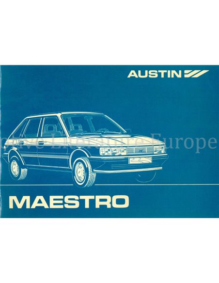 1983 AUSTIN MAESTRO BEDIENUNGSANLEITUNG NIEDERLÄNDISCH