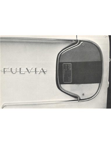 1970 LANCIA FULVIA BROCHURE 