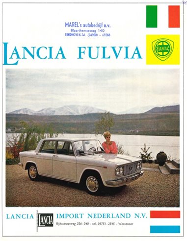 1968 LANCIA FULVIA LEAFLET DUTCH