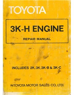 1974 TOYOTA 1000 | COROLLA | LITEACE (2K | 3K | 3K-B | 3K-C) MOTOR WERKSTATTHANDBUCH ENGLISCH