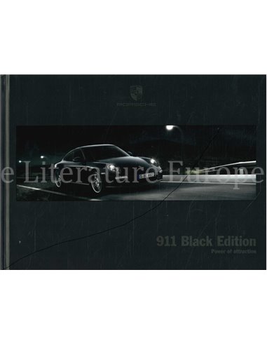 2012 PORSCHE 911 BLACK EDITION HARDCOVER PROSPEKT ENGLISCH