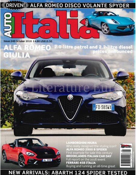2016 AUTO ITALIA MAGAZINE 248 ENGLISCH