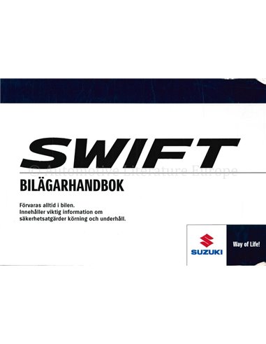 2013 SUZUKI SWIFT OWNERS MANUAL SWEDISH