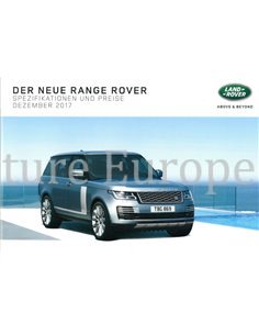 2018 RANGE ROVER HARDBACK BROCHURE GERMAN 2