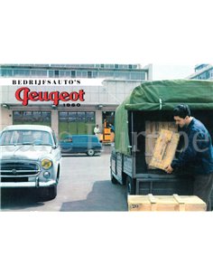 1958 PEUGEOT VANS PROGRAMM PROSPEKT NIEDERLÄNDISCH