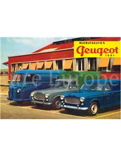 1961 PEUGEOT BEDRIJFSAUTO'S PROGRAMMA BROCHURE NEDERLANDS