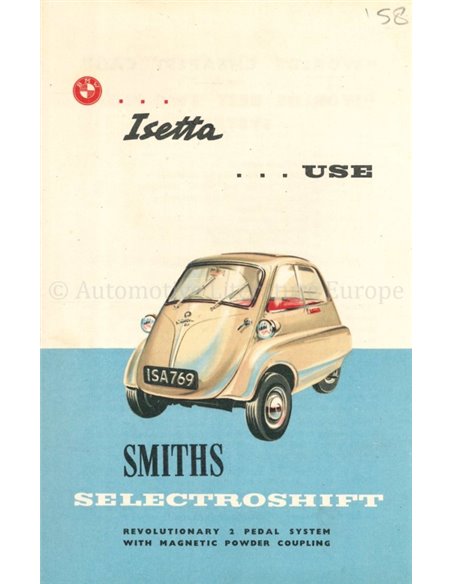 1957 BMW ISETTA BROCHURE ENGELS